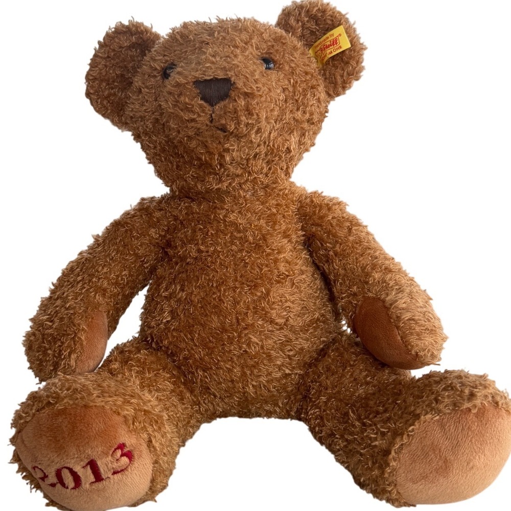 Steiff Cosy Year 2013 Teddy Bear Brown Plush Stuffed Animal 663765 Button in Ear